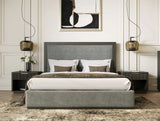 Santa Barbara - Modern Grey Fabric + Grey Wash Bed