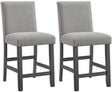 Elements International Seneca Counter Height Dining Chair (Set of 2) in Grey image