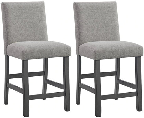 Elements International Seneca Counter Height Dining Chair (Set of 2) in Grey image