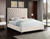 Eclipse Cream Velvet King Bed