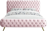Delano Pink Velvet Queen Bed
