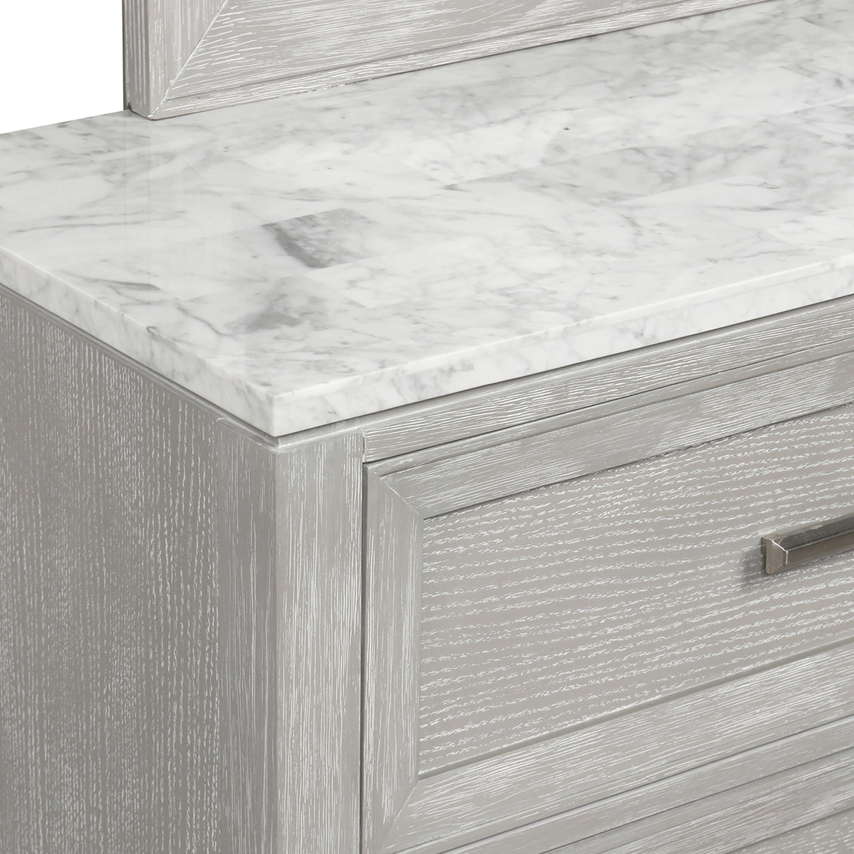 Fiona Landscape Mirror-Mist Gray