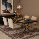 Excel Grey Oak Veneer Lacquer Extendable Dining Table (3 Boxes)