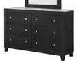 Crown Mark Furniture Cadence 6 Drawer Dresser in Black image