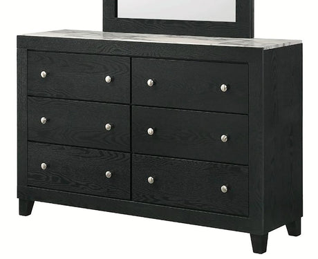 Crown Mark Furniture Cadence 6 Drawer Dresser in Black image
