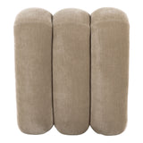 Archie - Modern Taupe Fabric Accent Chair + Ottoman