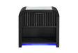 Beckett Wht/Blk Nightstand W/LED & Speaker