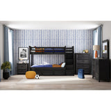 Hampton Kids Over Bunk with Staircase and Trundle Bedroom Set