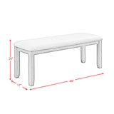 Jax 6PC Dining Set (72"" Table + 4 Chairs + Bench) in Cherry