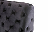 Legend - Modern Black Velvet & Rosegold Bed