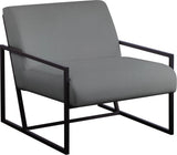 Industry Grey Faux Leather Accent Chair