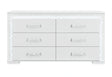 Naomi Silver Marble Dresser with LED