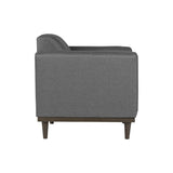 AIDEN CHAIR W/1 THROW PILLOW-SILVER GRAY