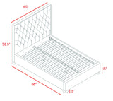 Lexi Grey Velvet Queen Bed