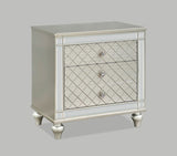 Crown Mark Furniture Cristian 2 Drawer Nightstand in Beige image