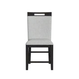 Transcend Side Chair with Light Grey Fabric in Charcoal (2 Per Carton)