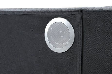 Galaxy Home Lizelle King Bed in with Ambient Lighting in Black image