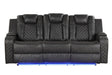 Galaxy Home Benz LED & Power Reclining Sofa in Gray image