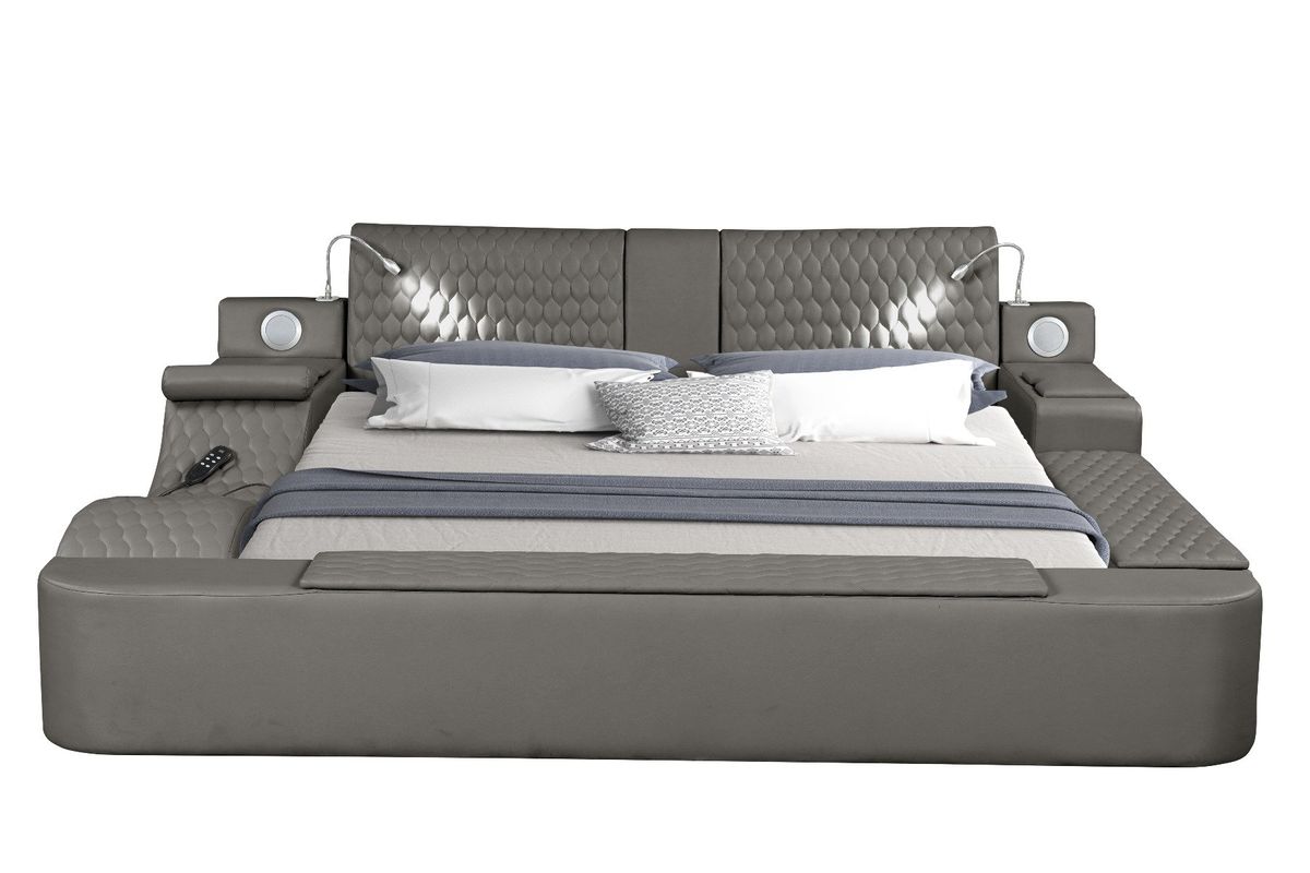 Galaxy Home Zoya King Bed in Grey image