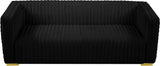 Ravish Black Velvet Sofa