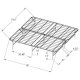 Mabel Foldable Platform Bed Frame