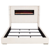 Tisdall Wingback Bed with Flame Visualizer