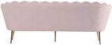 Gardenia Pink Velvet Sofa