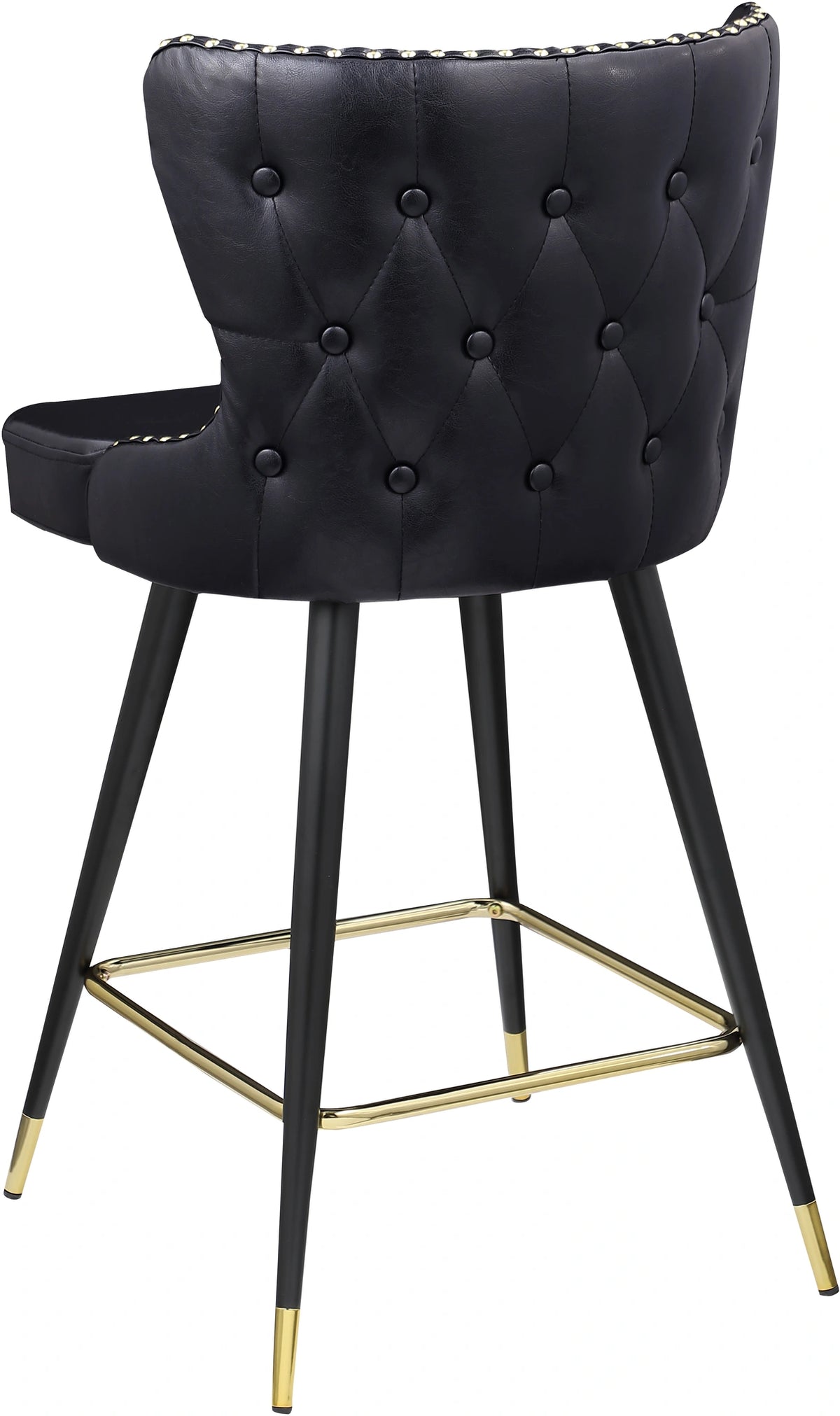 Hendrix Black Faux Leather Counter/Bar Stool
