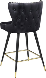 Hendrix Black Faux Leather Counter/Bar Stool