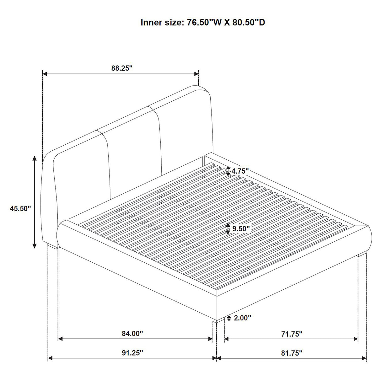 Mokena Panel Platform Bed