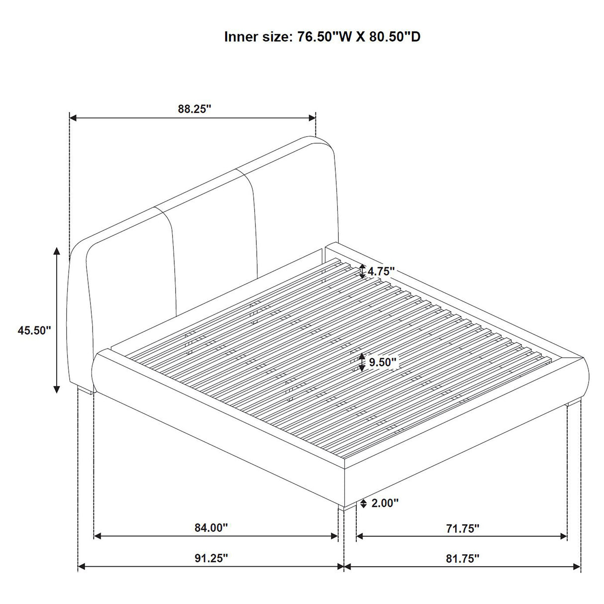 Mokena Panel Platform Bed