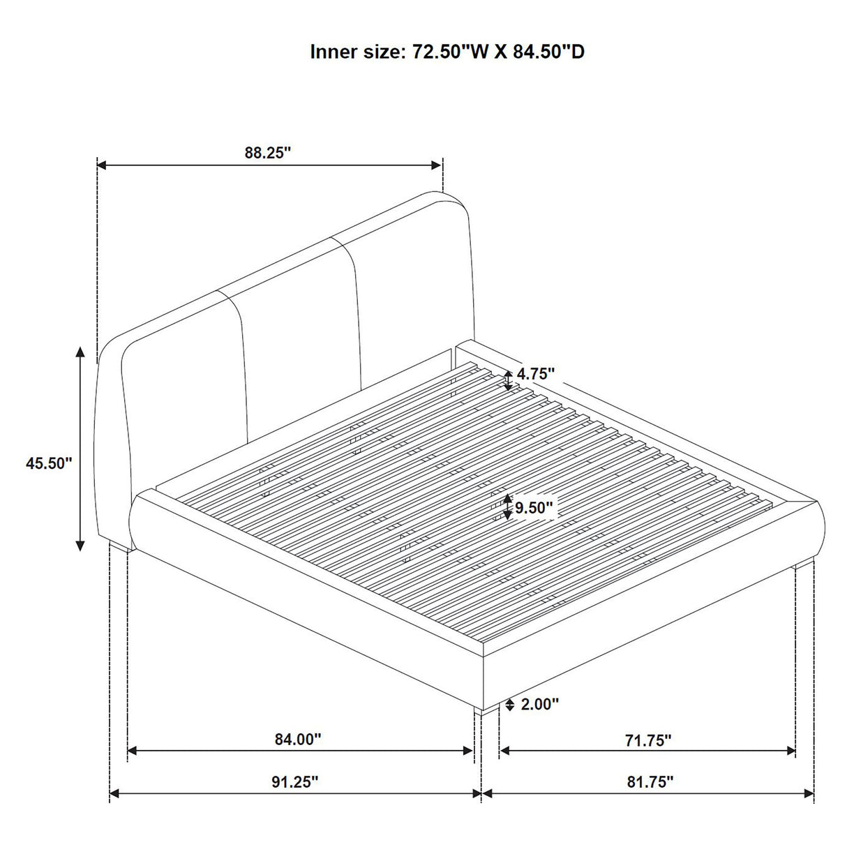 Mokena Panel Platform Bed