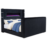 Tisdall Wingback TV Bed with Flame Visualizer