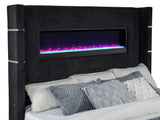 Tisdall Wingback TV Bed with Flame Visualizer
