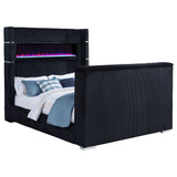 Tisdall Wingback TV Bed with Flame Visualizer