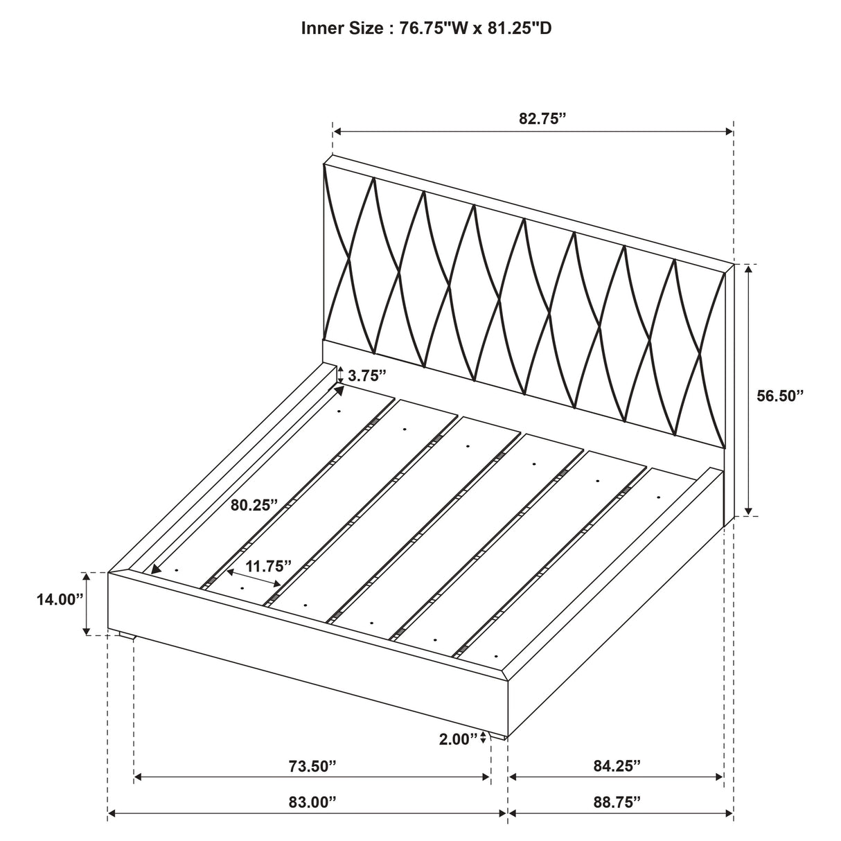 Delsea Panel Platform Bed