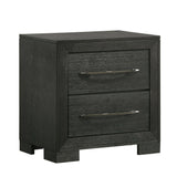 Allan 2-Drawer Nightstand in Black
