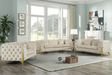 Kingdom Cream Velvet Sofa
