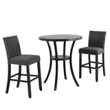 CRISPIN 36" ROUND BAR TABLE-SMOKE
