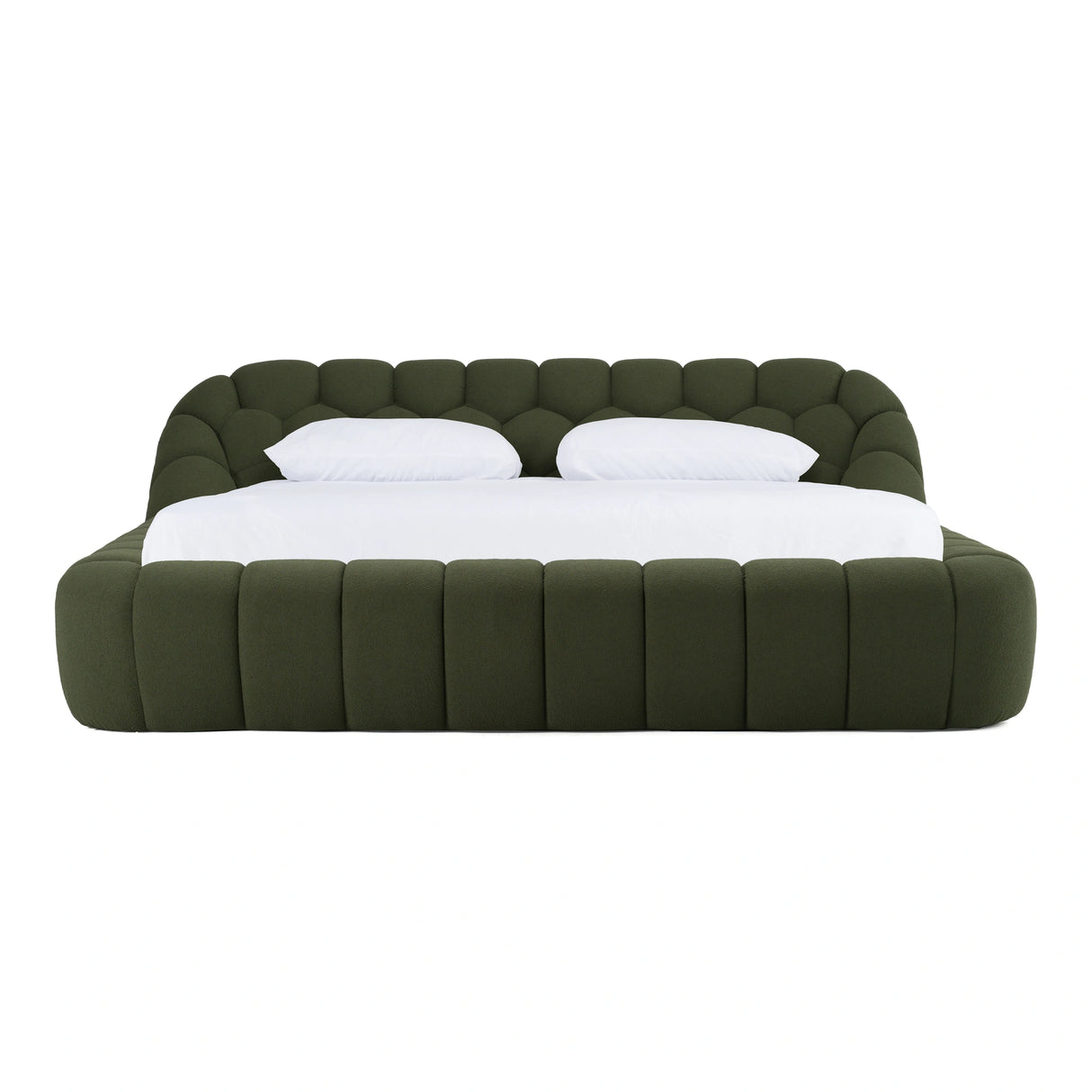 Yolonda - Modern Green Fabric Bed