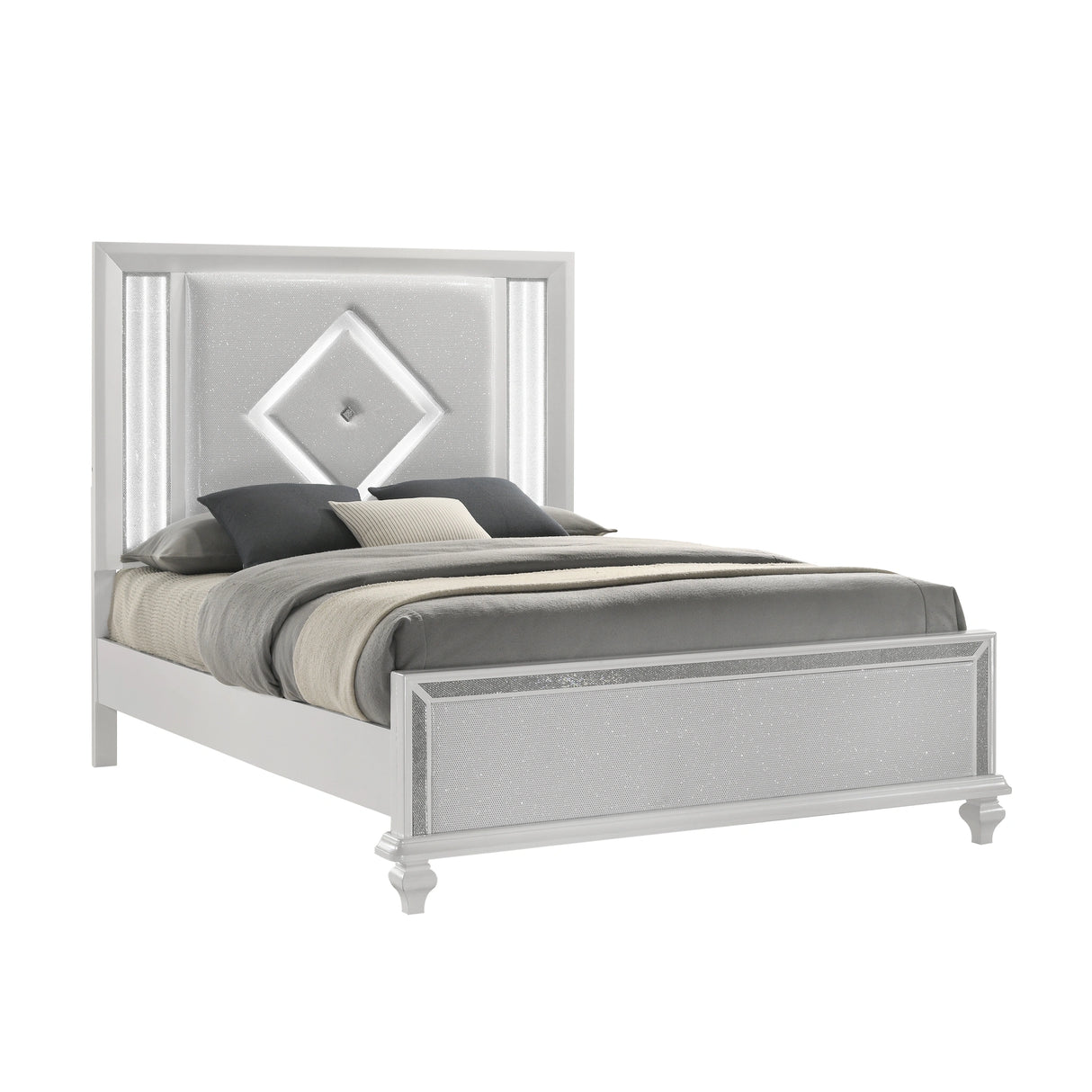 STARDUST Eastern King-California King K LIGHTED HEADBOARD-WHITE