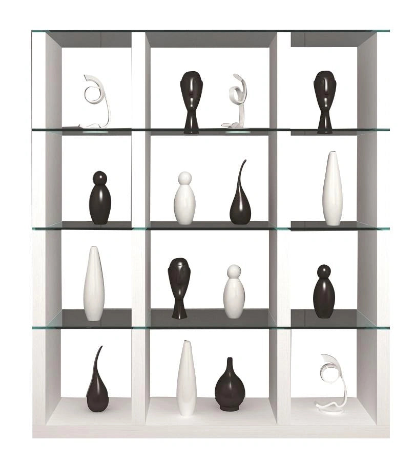 J&M Cloud Dining Display Wall in Dark Oak