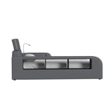 Valari Transformer Bed with Electronic Features in Grey PU