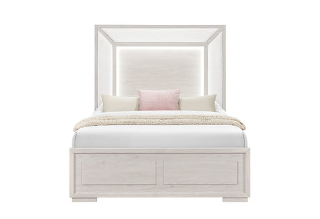 Clara Beige Bed with LED
