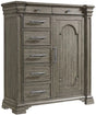 Elements International Kings Court Door Chest in Grey image