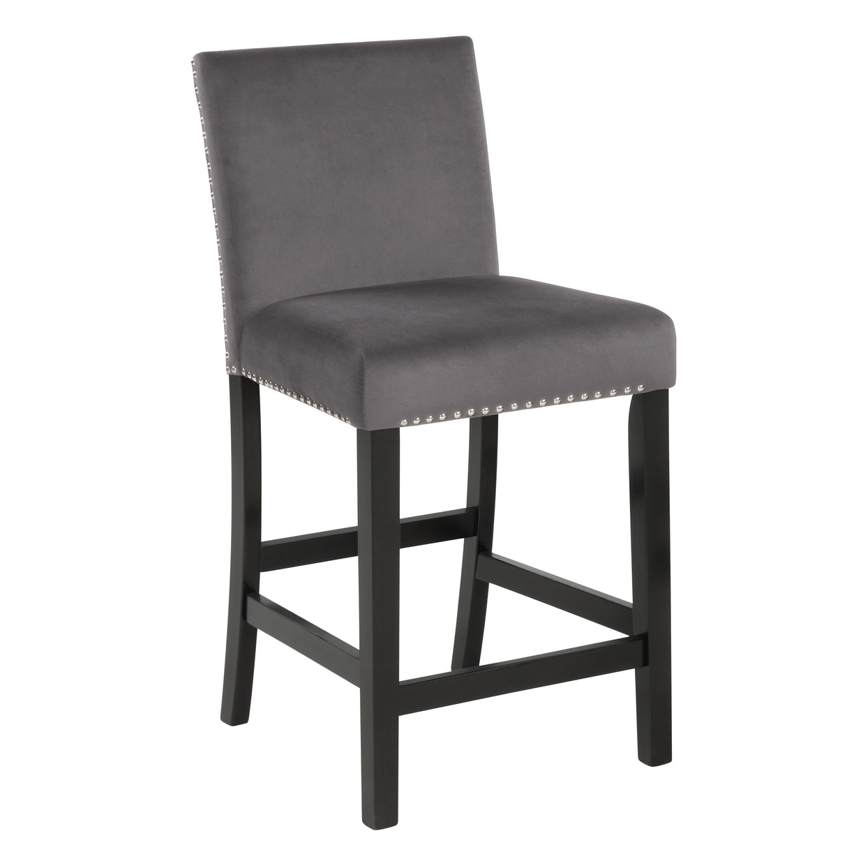 Celeste 5Pc 42" Marble Finish Counter Table & 4 Chairs-Gray
