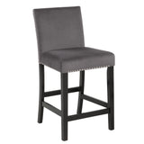 Celeste 5Pc 42" Marble Finish Counter Table & 4 Chairs-Gray