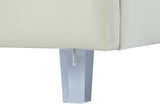Rainbow Cream Velvet Queen Bed