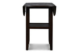 GIA 42" COUNTER DROP LEAF TABLE W/2 CHAIRS-EBONY