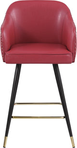Barbosa Red Faux Leather Counter/Bar Stool